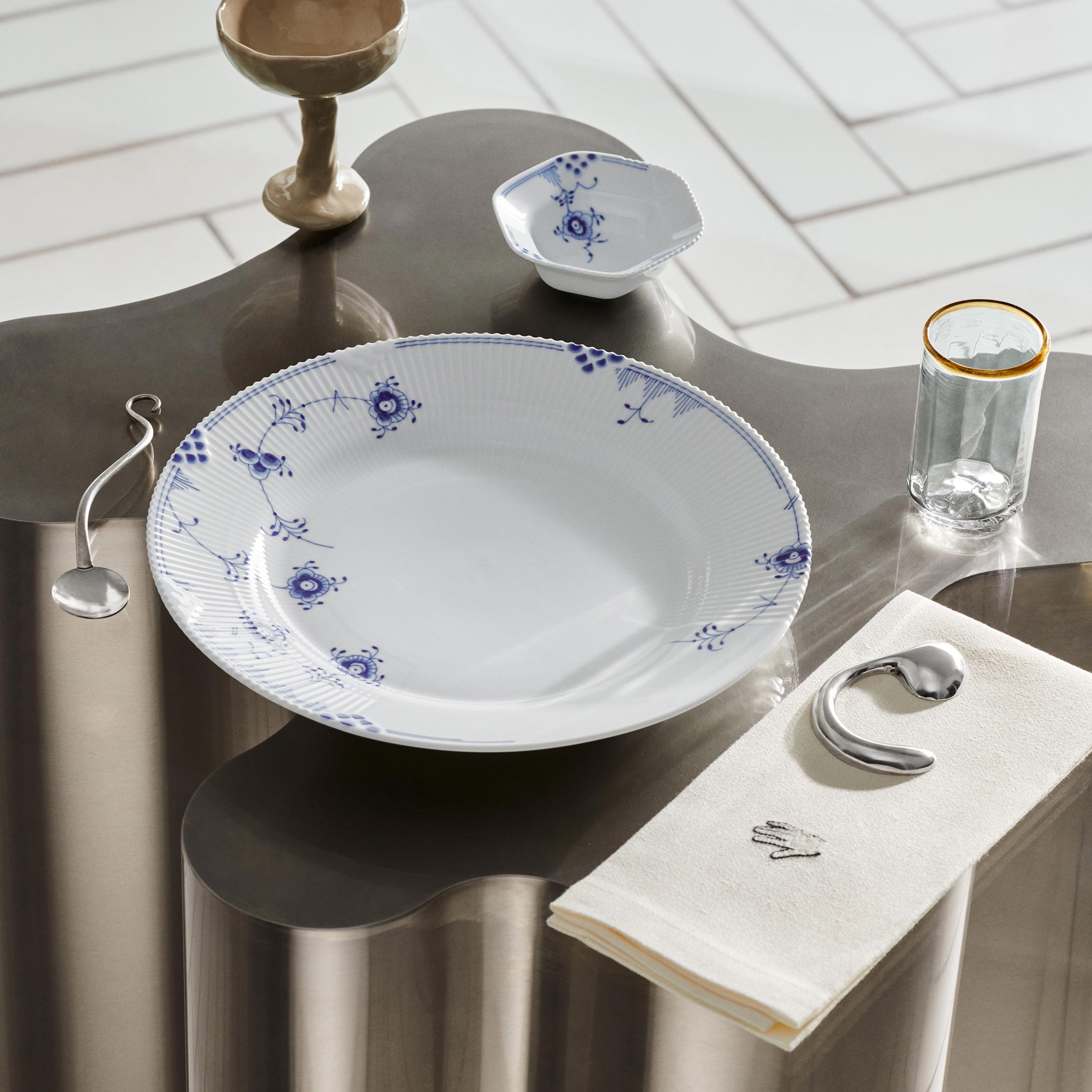 Blå Elements skål, 10 cl